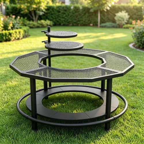 Fire pit surround table - fire,