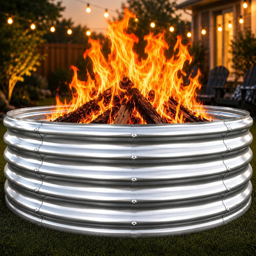 Tall fire pit ring for - 17",