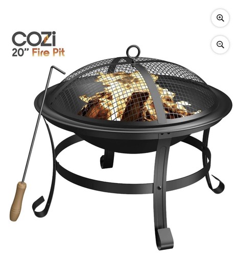 Cozi wood burning fire - burning,